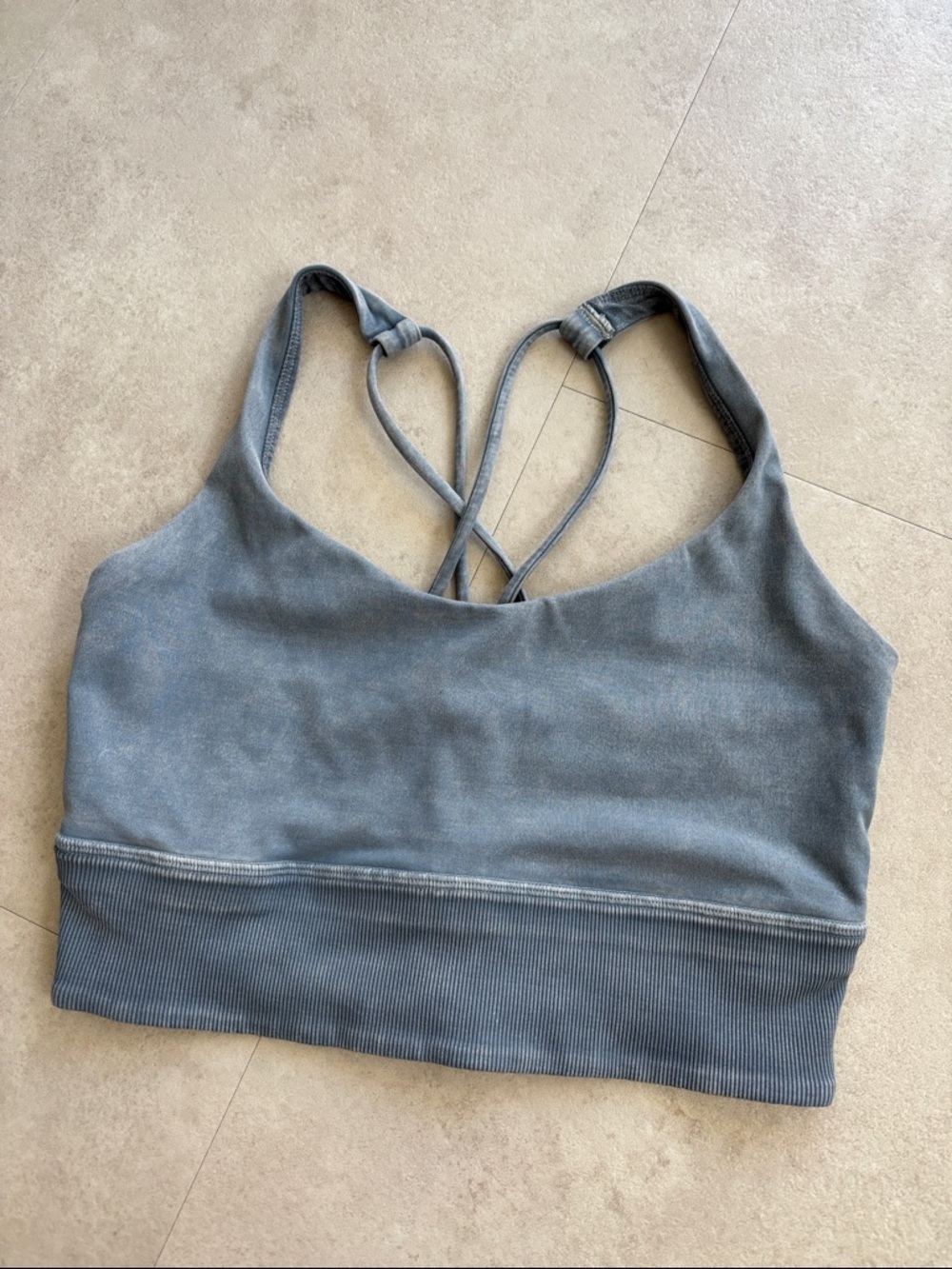 lululemon athletica Slate Blue Strappy Sports Bra